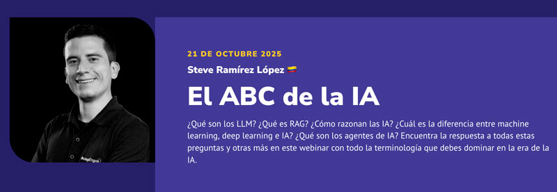 blog-webinar-ia Revivimos el Webinar sobre el ABC de la IA, a cargo de Steve Ramírez López.